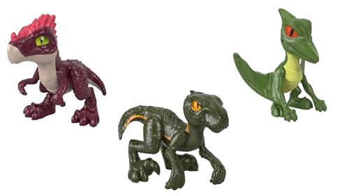 Packung mit 3 Dinosauriern, kompatibel mit Jurassic World Imaginext - Indoraptor, Pteranodon und Dracorex von Genérico