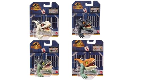 Packung mit 4 Dinosauriern, kompatibel mit Jurassic World Unicaged - Atrociraptor, Giganotosaurus, Therizinosaurus und Moros Intrepidus von Genérico