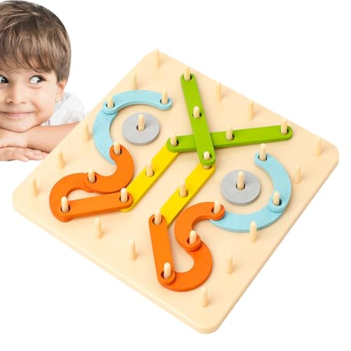 Peg Board für Kinder, Spielzeug mit Stecktafel, buntes Spielzeug, mehrteiliges Holzspielzeug, Schulbedarf für Kinder ab 3 Jahren, Vorschulaktivitäten Peg Board für Kinder, Spielzeug mit Stecktafel, buntes Spielzeug, mehrteiliges Holzspielzeug, Schulbedarf für Kinder ab 3 Jahren, Vorschulaktivitäten von Genérico