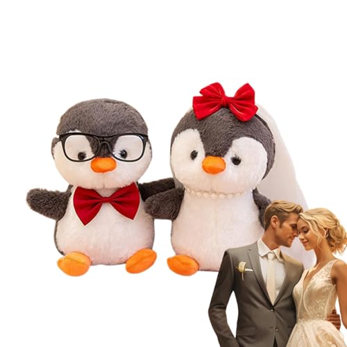Pinguin Tierfüllung, gefüllter Pinguin – Set aus weichen Hochzeitspuppen, 2 Plüschtiere, niedlich, realistisch, für die Dekoration zum Geburtstag Pinguin Tierfüllung, gefüllter Pinguin – Set aus weichen Hochzeitspuppen, 2 Plüschtiere, niedlich, realistisch, für die Dekoration zum Geburtstag von Genérico