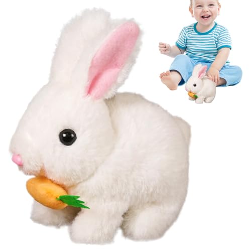 Plüsch-Kaninchen-Spielzeug, gefüllter für Mädchen, Plüschpuppen, Plüschspielzeug, Game Interactive Rabbit Cute Puppen, Springen und Schütteln von elektronischen Ohren, Rellen von Genérico