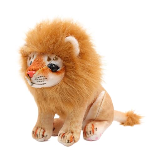 Plüschtier Lion Plush, Lion Tierfüllung, realistische Plüschtiere, Plüschtiere, Plüschtiere, bequeme Raumdekoration für Kinder und Erwachsene, Auto von Genérico