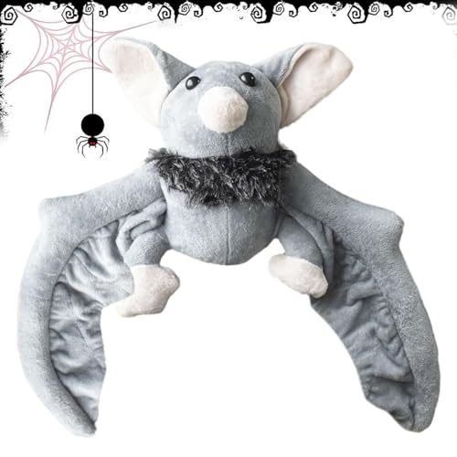 Plüschtiere, Fledermaus, 33 cm (13 Zoll), Fledermaus-Spielzeug, weiches Plüschtier, Tierpuppenkissen, Kuscheltiere für Kinder, Partyartikel, Halloween, von Genérico