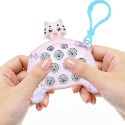 Pop Game Fidget Toy, schnelles Blasenspiel, Pop Bubble Up Toys für Kindertaschenanhänger, interaktives Spielzeug mit bezauberndem Tiermotiv, elektronisches Ornament für Adul von Genérico