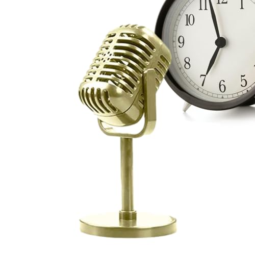 Proporro Retro-Spielzeug-Mikrofon: Vintage-Mikrofonständer, antikes Modell-Zubehör, Partydekoration, Tischdekoration für Kinder, Entertainment Sing Proporro Retro-Spielzeug-Mikrofon: Vintage-Mikrofonständer, antikes Modell-Zubehör, Partydekoration, Tischdekoration für Kinder, Entertainment Sing von Genérico