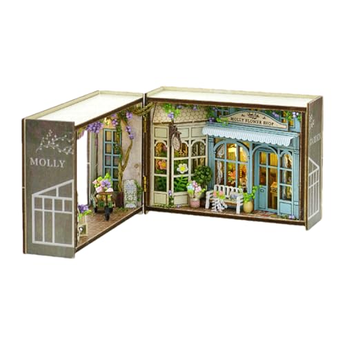 Puppenhaus aus Holz, Miniaturhaus-Kit – Modellbausätze zum Selbermachen, für EIN Miniaturhaus, Robustes Puppenhaus-Set, realistisches Puppenhaus-Puzzle Puppenhaus aus Holz, Miniaturhaus-Kit – Modellbausätze zum Selbermachen, für EIN Miniaturhaus, Robustes Puppenhaus-Set, realistisches Puppenhaus-Puzzle von Genérico