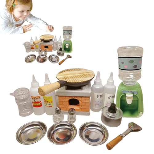Real Kitchen Set für Kinder | Fetend Play Küchenwerkzeuge pädagogisch – komplett mit Gewürzflaschen und Frittiertopf, echte Lebensmittel-Küchenwerkzeuge für Transm Real Kitchen Set für Kinder | Fetend Play Küchenwerkzeuge pädagogisch – komplett mit Gewürzflaschen und Frittiertopf, echte Lebensmittel-Küchenwerkzeuge für Transm von Genérico