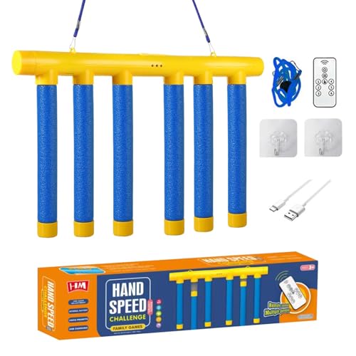 Reflex Challenge Spiel zum Fangen von Stöcken, Reaktionstrainingsspielzeug | Handkoordinationstrainingsspielzeug, Spielzeug mit herunterfallendem Stock mit einstellbarer Geschwindigkeit R Reflex Challenge Spiel zum Fangen von Stöcken, Reaktionstrainingsspielzeug | Handkoordinationstrainingsspielzeug, Spielzeug mit herunterfallendem Stock mit einstellbarer Geschwindigkeit R von Genérico