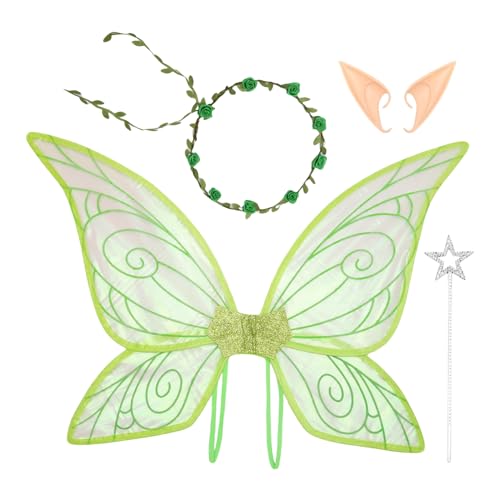 Schmetterlingsflügel-Set Prinzessin, Cosplay-Zubehör und Halloween-Kostüme, Zubehör für Kostüme, Feenflügel für Kinder, Weihnachten, Feiertage, Hochzeiten, Spiele R Schmetterlingsflügel-Set Prinzessin, Cosplay-Zubehör und Halloween-Kostüme, Zubehör für Kostüme, Feenflügel für Kinder, Weihnachten, Feiertage, Hochzeiten, Spiele R von Genérico