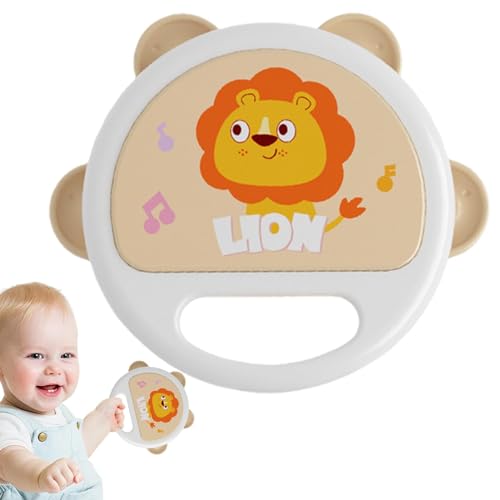 Tamburin-Spielzeug, Tamburin-Trommel, Handtrommel mit Löwen-Musikinstrumenten, Percussion-Trommel für Kleinkinder mit Tamburin für Musiklehrer und Eltern von kleinen Kindern Tamburin-Spielzeug, Tamburin-Trommel, Handtrommel mit Löwen-Musikinstrumenten, Percussion-Trommel für Kleinkinder mit Tamburin für Musiklehrer und Eltern von kleinen Kindern von Genérico