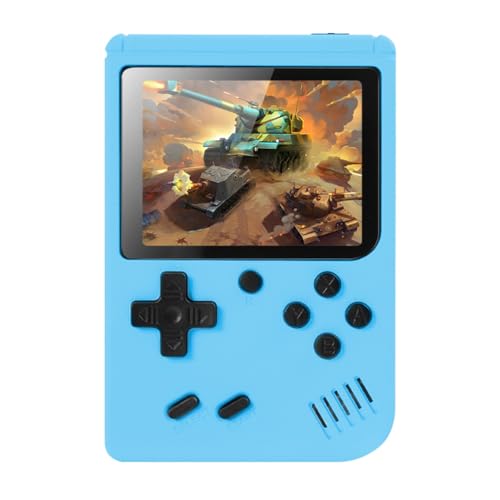 Tragbare Mini-Gaming-Konsole mit 500 Spielen, 8-Bit, 7,6 cm (3,0 Zoll) LCD-Farbbildschirm, Blau von Genérico