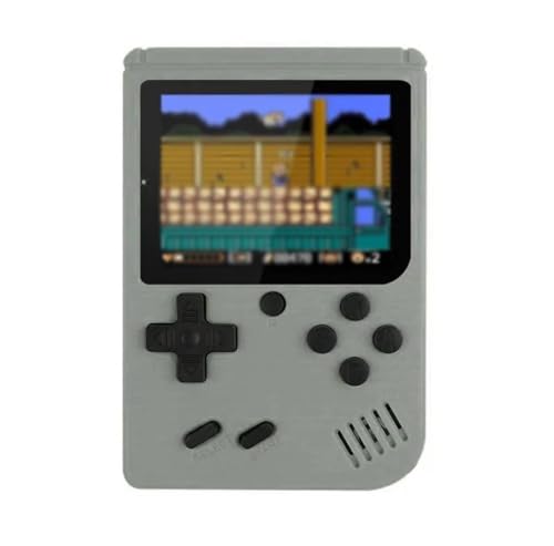 Tragbare Mini-Videospielkonsole mit 400 8-Bit-Spielen, 7,6 cm (3,0 Zoll) LCD-Farbdisplay (grau) von Genérico