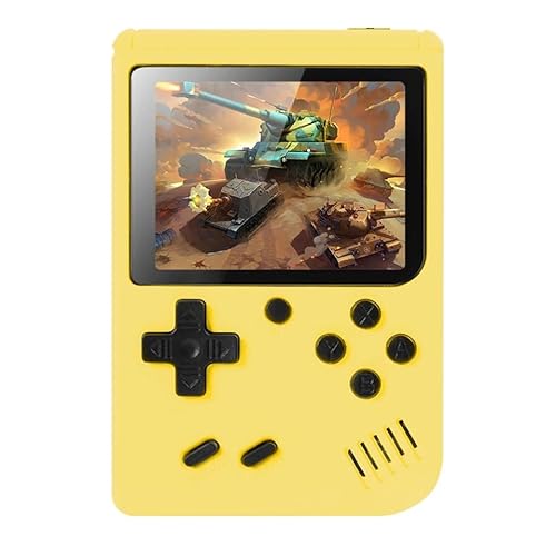 Tragbare Mini-Videospielkonsole mit 400 Spielen mit 8 Bit, 7,6 cm (3,0 Zoll) LCD-Farbdisplay (gelb) von Genérico