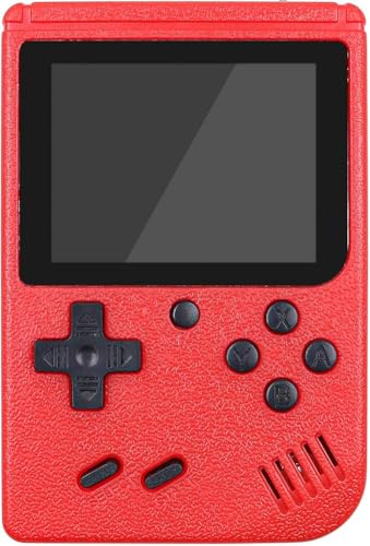 Tragbare Mini-Videospielkonsole mit 400 Spielen mit 8 Bit, 7,6 cm (3,0 Zoll) LCD-Farbdisplay – Rot von Genérico