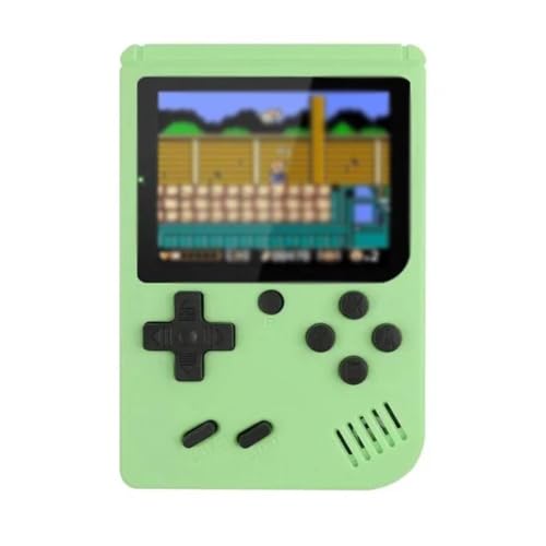 Tragbare Mini-Videospielkonsole mit 500 Spielen mit 8 Bit, 7,6 cm (3,0 Zoll) LCD-Farbdisplay (grün) von Genérico