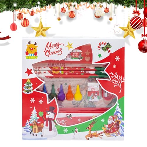 Weihnachtsbriefpapier für das Klassenzimmer, Weihnachts-Schreibwaren-Set für Kinder, Schreibwaren-Set für Kinder, stationäres Set für Schulklasse, Weihnachtszubehör von Genérico