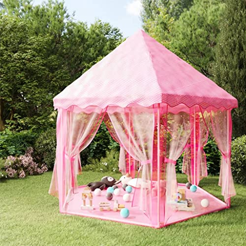 Wenjingqi-3107713 Spielzelt Prinzessin mit 250 Kugeln, Rosa, 133 x 140 cm von Genérico