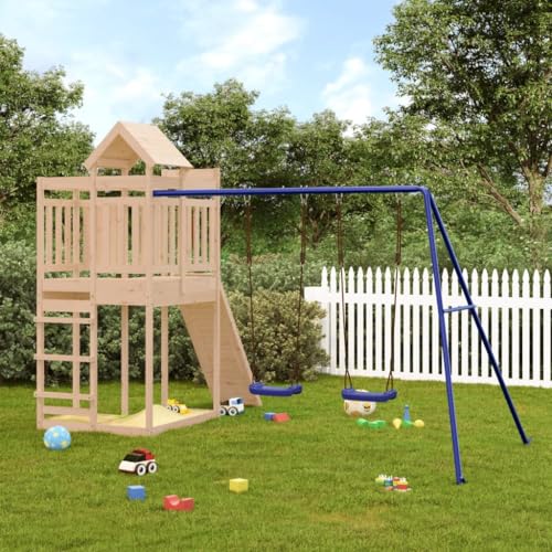 Wenjingqi-3156880 Kinderpark für den Außenbereich, aus massivem Kiefernholz von Genérico