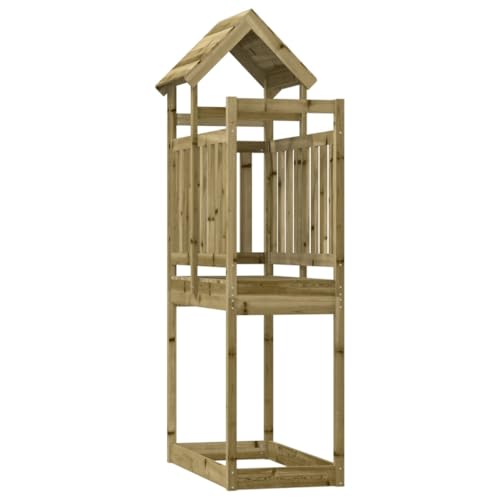 Wenjingqi-826585 Spielturm, Kiefernholz, imprägniert, 52,5 x 110,5 x 214 cm von Genérico