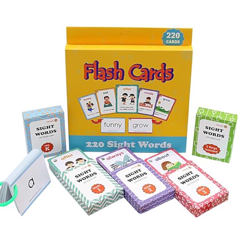 Wortansicht Flash Set | 220 wiederverwendbare Vokabelkarten | langlebige Lernwerkzeuge mit buntem Druck für das Lesen | Lernspiele ideal für die Wortansicht Flash Set | 220 wiederverwendbare Vokabelkarten | langlebige Lernwerkzeuge mit buntem Druck für das Lesen | Lernspiele ideal für die von Genérico