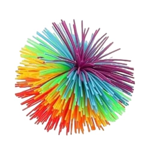 10 x Silikon-Bälle, Soft Pom Bouncy Ball, Entspannung, Quetschball, elastischer Fidget Toys, Silikon, Fidget Sensory Balls, bunte Regenbogen-Fidgetbälle, Reliefbälle für Kinder und Erwachsene von Générique