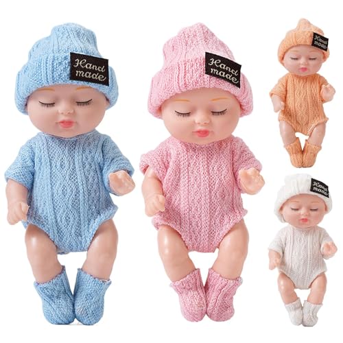 2 Jahre alte Mädchen Puppe | 4 Stück Realistische Reborn Baby Puppe | Babypuppe für Kleinkinder von 1 bis 3 Jahren | Geschenk für Kinder, Familie, Geburtstag und Zuhause | Realistische Babypuppen von Générique