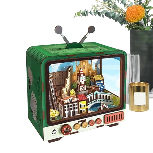 3D Jigsaw Puzzle, Wooden Jigsaw Puzzle, TV Desktop Toy Decorations, Exquisite Wooden Puzzle with LED Lights, Exquisite Wooden Puzzle Ornaments for Display, Wooden Puzzle Toy for Children and Adults von Générique