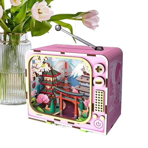 3D Jigsaw Puzzle, Wooden Jigsaw Puzzle, TV Desktop Toy Decorations, Exquisite Wooden Puzzle with LED Lights, Exquisite Wooden Puzzle Ornaments for Display, Wooden Puzzle Toy for Children and Adults von Générique