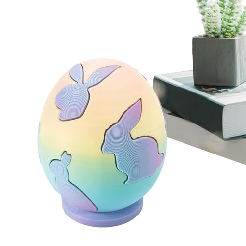 3D Printed Easter Egg, Fidget Puzzle Toy, Funny Rabbit Building Blocks, Decorative Craft Ornament for Holiday Celebration and Home Decor, 4,02 x 3,23 Zoll von Générique