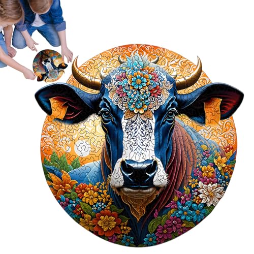 3D-Puzzle, Kuh, bemalt, Highland Cow 3D Puzzles – Spielzeug für den Kopf der Tiere für Zuhause, Schule, Reisen, Outdoor 3D-Puzzle, Kuh, bemalt, Highland Cow 3D Puzzles – Spielzeug für den Kopf der Tiere für Zuhause, Schule, Reisen, Outdoor von Générique