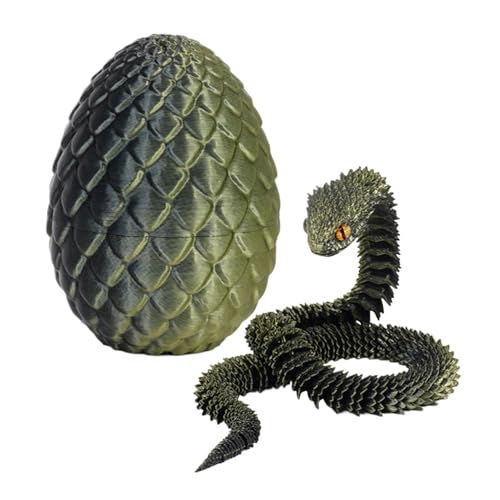 3D Snake Stress Relief Toy, Flexibles Snake Toy für Erwachsene, 3D Printed Stress Relief Fidget, Fidget Snake for Kids and Adults, Interactive Snake Egg Fidget Toy, Educational Snake Toy, von Générique