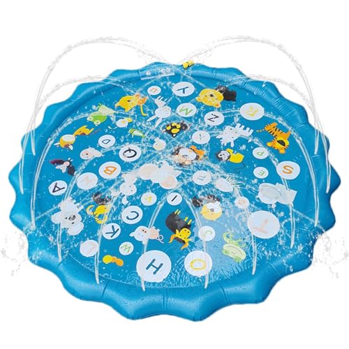 Alfombrilla de juego con fuente - Alfombrilla para salpicaduras para niños | Alfombrilla de agua para pocina de babés | Piscina con rociadores para niños | Alfombrilla de rociadores antideslizante de von Générique