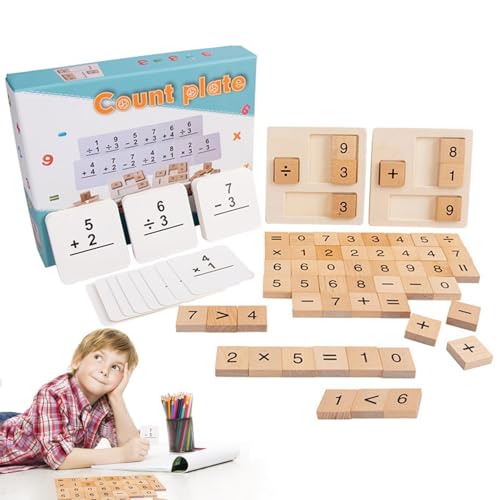 Arithmetische Tabelle aus Holz, Zähldübel für arithmetische Lernwerkzeuge, Geschenke für Lehrer, Kindergarten, Stiel, Aktivitäten, Klassenspielzeug, kleine Vorschulalter von Générique