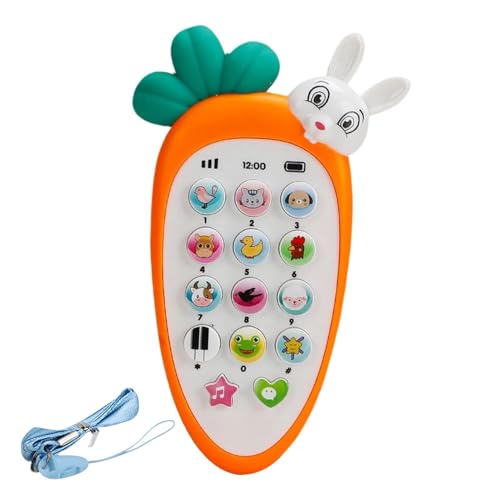 Baby Handy Toys-Carrot Telefon mit Licht und Musik, Beißen von Babyspielzeug | Babyphone Spielzeug, Geschenke für und Mädchen, Kauspielzeug für Zähne, Musikspielzeug von Générique