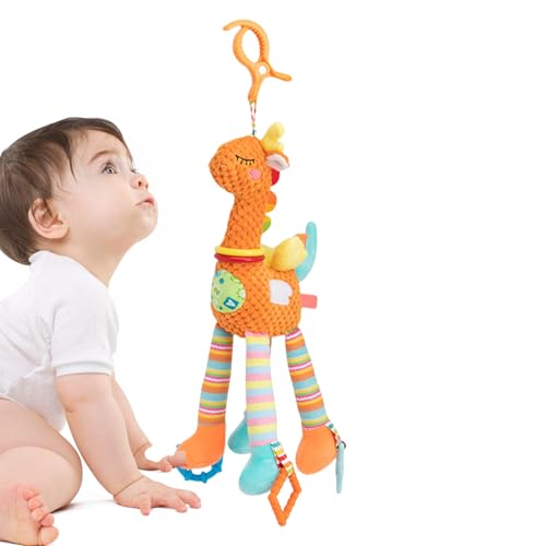 Baby Rassel, flauschiges Tier mit multisensorischen Knitter-Strukturen und Winduhren, Babykinderwagenspielzeug, weiches Babyspielzeug für die Kindergarten bis zum Schlafengehen Baby Rassel, flauschiges Tier mit multisensorischen Knitter-Strukturen und Winduhren, Babykinderwagenspielzeug, weiches Babyspielzeug für die Kindergarten bis zum Schlafengehen von Générique