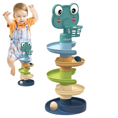 Ball Drop Toy, Multipurpose Ball Tower, Lernspielzeug, interaktives Toddler Ballspielzeug, Drop und Roll Tower – Creative Ball Ramp Toy Educational Development Toy for Home Kindergarten von Générique