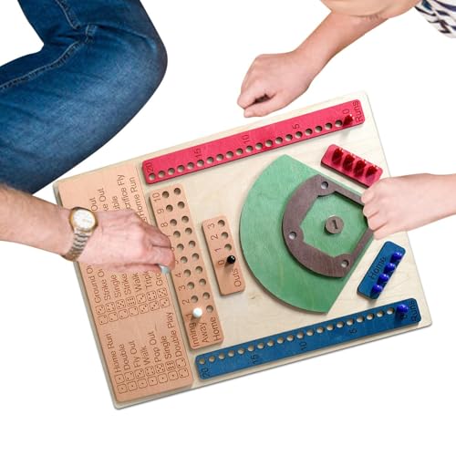 Baseball Brettspiel aus Holz – Tabletop Dice Throwing Sports, Vintage Baseball Dice Board | Kreative Familienunterhaltung, interaktiver Partyspaß, Sportspiel aus aus Holz Retro Baseball Brettspiel aus Holz – Tabletop Dice Throwing Sports, Vintage Baseball Dice Board | Kreative Familienunterhaltung, interaktiver Partyspaß, Sportspiel aus aus Holz Retro von Générique