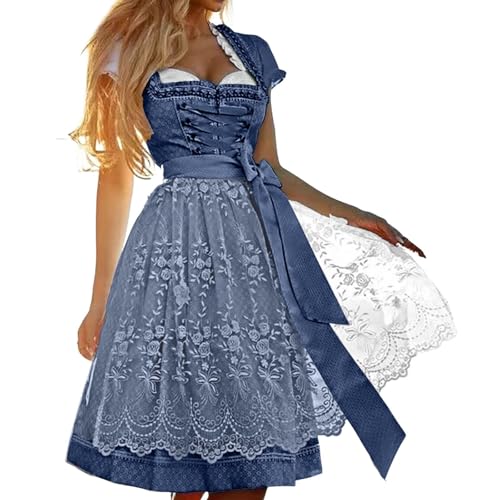 Bayerisches Damen-Outfit, traditionelles Kleid, kurz, für Damen, 3-teilig, Oktoberfest, Bayerisches Kostüm, Kellnerin, Festival, niedlich, Midi, Kostüm, Kleid, verstellbar, Rock, große Größe, für Bayerisches Damen-Outfit, traditionelles Kleid, kurz, für Damen, 3-teilig, Oktoberfest, Bayerisches Kostüm, Kellnerin, Festival, niedlich, Midi, Kostüm, Kleid, verstellbar, Rock, große Größe, für von Générique