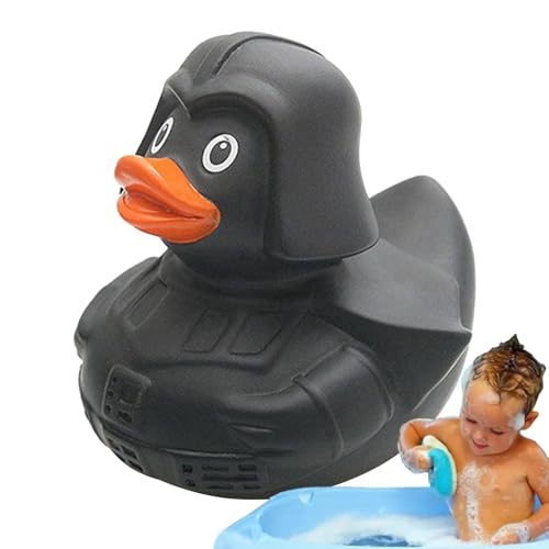 Black Rubber Duck, Funny Small Ducks Kids Bath Toys, Cute Black Animal Shower Tub Pool for Birthday Showers Supplies and Decorations, Spaß, PVC, 8,5 x 9 x 8 cm von Générique