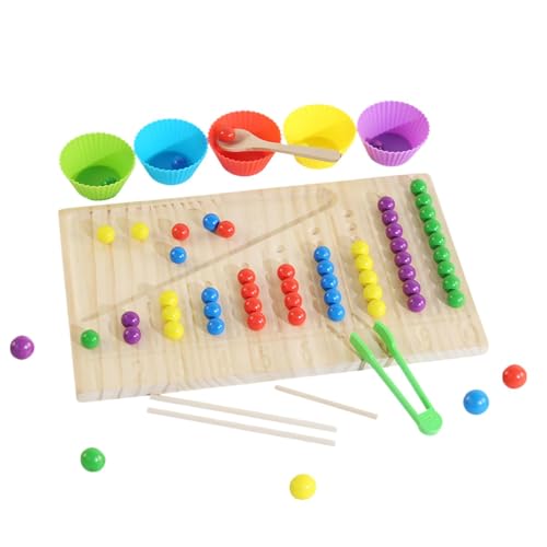 Board Game Holz Peg Board Kognitive Beads Game Puzzle Sorting Toy Educational Stacking Game Color Beads Puzzle Counting Sorting Game Beads Board Puzzle Holz Peg Puzzle Sorting Stacking Toy Co von Générique