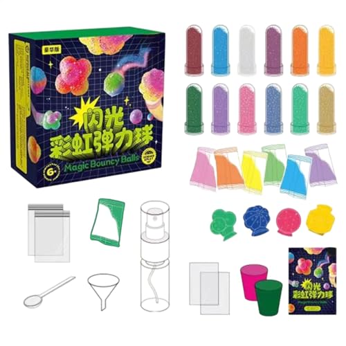 Bouncy Ball Making Kit, Handmade Glitter Bouncing Balls, Educational Eltern-Kind-Spielzeug, interaktives Spielzeug, Wissenschaftsprojekt für und Mädchen, Bastelset für Spaß, Wissenschaft, von Générique