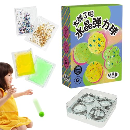 Bouncy Ball Making Kit, Handmade Glitter Bouncing Balls, Lernspielzeug für Eltern-Kind, interaktives Spielzeug, Craft Science Projekt für und Mädchen, Bastelset für Spaß, Wissenschaft, von Générique