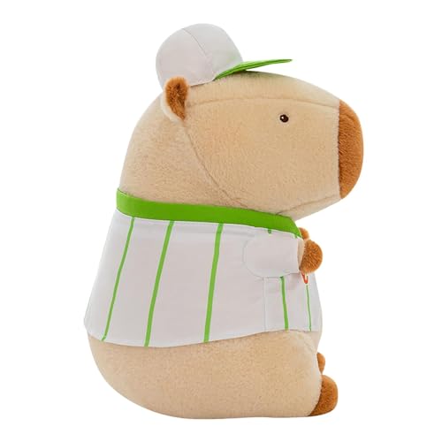 Capybara Plüschtier, Capybara Plüschtier, Capybara für den Sport der niedlichen Puppe | 14 Zoll Plüschtiere mit Baseballhut, Capybara Plüschkissen, Capybara-Spielzeug, Dekoration von Générique