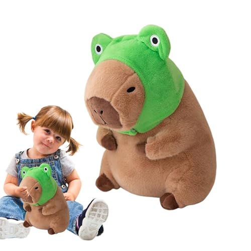 Capybara Stuffed Animal, Cute Capybara Plüsch, 27,9 cm Capybara Spielzeug, Capybara Plüsch, Capybara Plüschtier, Capybara mit Headgear Soft Capybara Plush Capybara Spielzeug für Kinder Capyb von Générique