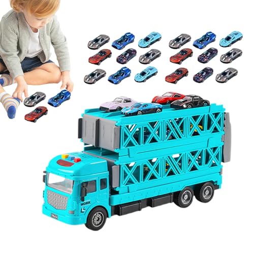 Carrier Truck Toy, Kids Transport Carrier, Foldable Transport Carrier, Car Race Track Playset, Ejection Race Track, Light And Sound Toy, And Girls Toy, 2-Layer Truck Toy, Kids Truck S von Générique