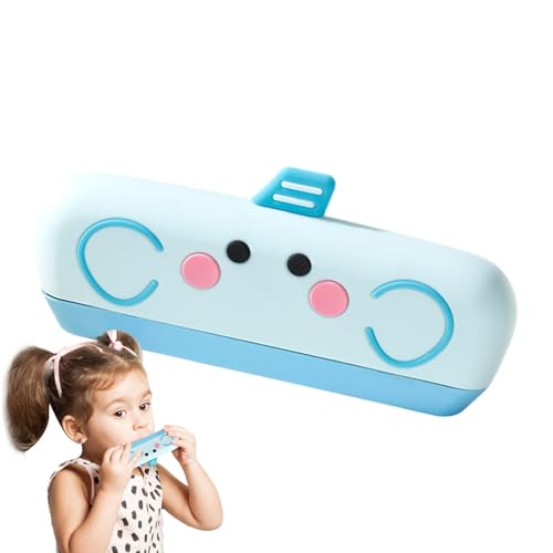 Cartoon-Harmonika, tragbares Musikspielzeug für Kinder, frühes Bildungswesen, Breath Control Trainer, 6,69 x 2,36 Zoll, waschbar, Toddler Blow Instrument für Schlaf, Reisen und Schule von Générique