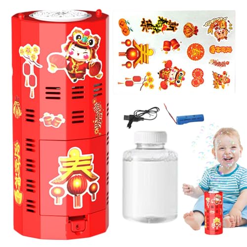 Chinesisches neues Jahr Bubble Maschine, Automatisches Bubble Maker Toy mit Sound und Licht, 2025 Neues Jahr Bubble Toy für drinnen und draußen, lustiges Spielzeug für Kinder und Erwachsene, lustige von Générique