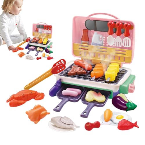 Cooking Simulator Toy, Kids Cooking Toy, Pretend Cooking Toys, BBQ Simulation Toy with Color-Changing BBQ Simulation Grill for Little Chefs and Pretend von Générique