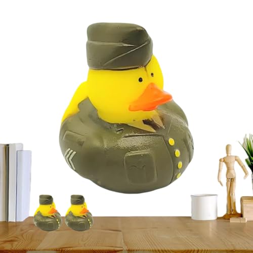 Coole Rubber Ducks, Dekoratives Veteran Duck Bath Toy, lustige Uniform Ducks, Party Favors für Memorial Day & Fourth of July Fun, Birthday Veterans Day 5,8 x 4,97 cm von Générique