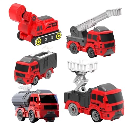 DDDDTransform Car Roboter, Push and Go Transform Vehicles, 5-in-1 Combined Robot Take Apart Action Figuren, Car Deformationsspielzeug für Kinder ab 3 Jahren, Größe nach der Transformation: ca. 24 x 16 von Générique